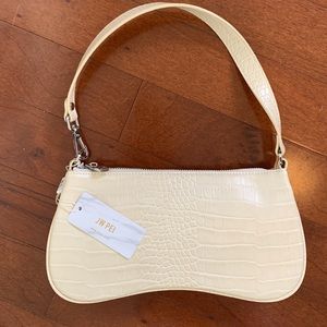 JW PEI women’s Eva shoulder handbag - ivory croc